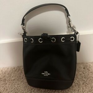 Coach Black Leather Bucket Bag - Small Shoulder Purse